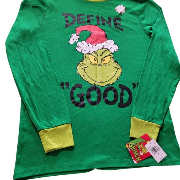 Men’s Christmas “The Grinch” Pajama Set – Define Good Dr. Seuss Size M - Picture 2 of 6